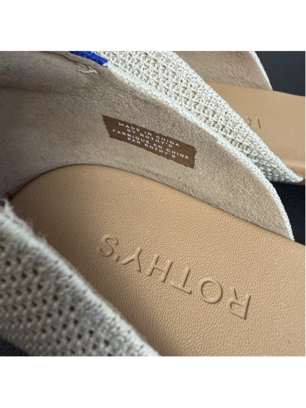 Rothy’s The D’Orsay Point Flat Conch Raffia Knit Size 9 EUC Slip On Comfort